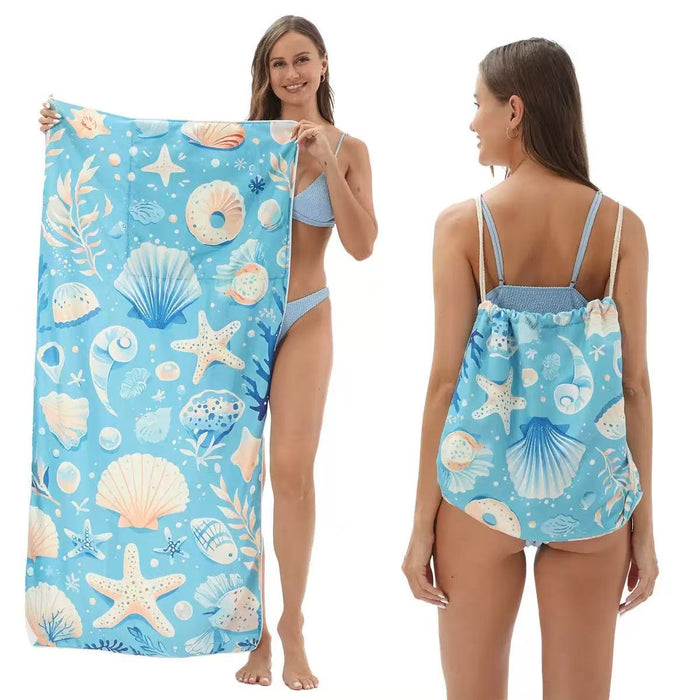 Custom 2-in-1 Beach Towel Backpack