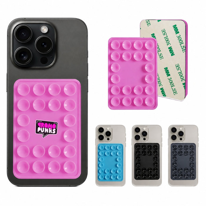 Silicone Suction Phone Holder with Adhesive Backing