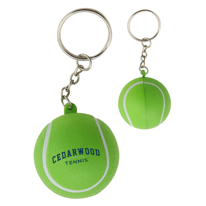 Stress Tennis Ball Key Ring - Custom Promotional Product