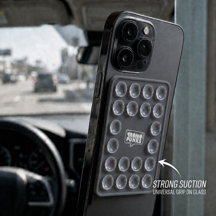 Silicone Suction Phone Holder with Adhesive Backing