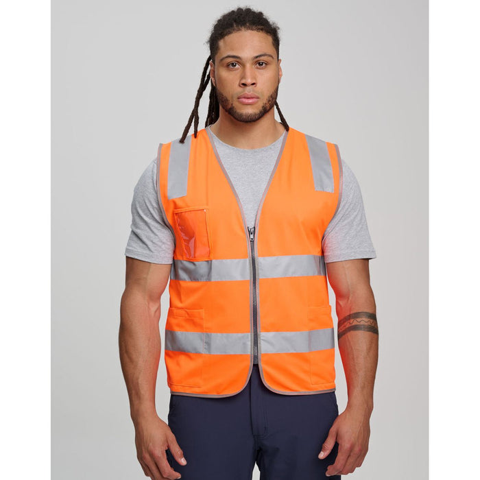 Unisex Hi-Vis Safety Vest with ID & Utility Pockets - Custom Promotional Product