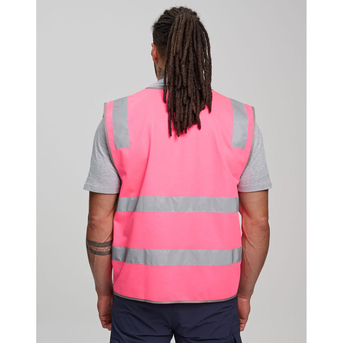 Unisex Hi-Vis Safety Vest with ID & Utility Pockets - Custom Promotional Product