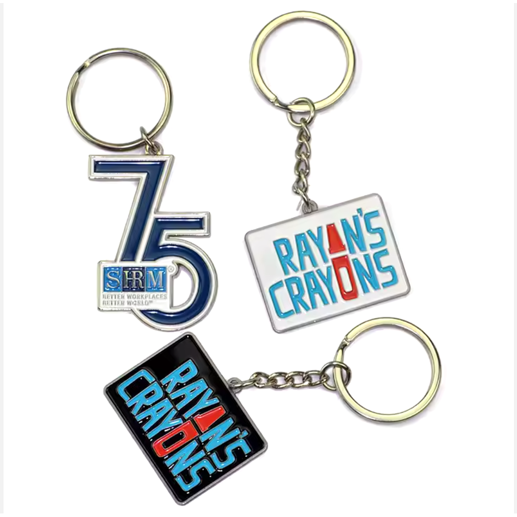 Ink Fill Custom Metal Keyrings | Custom Promotional Keyring — Promo Punks®