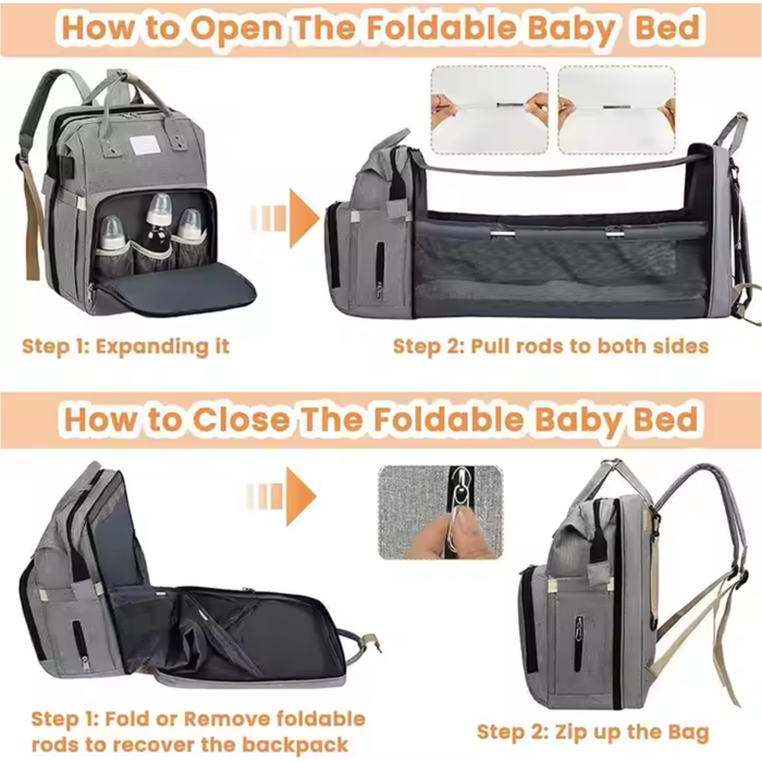 Portable Folding Baby Bed Crib Backpack - Custom Promotional Product