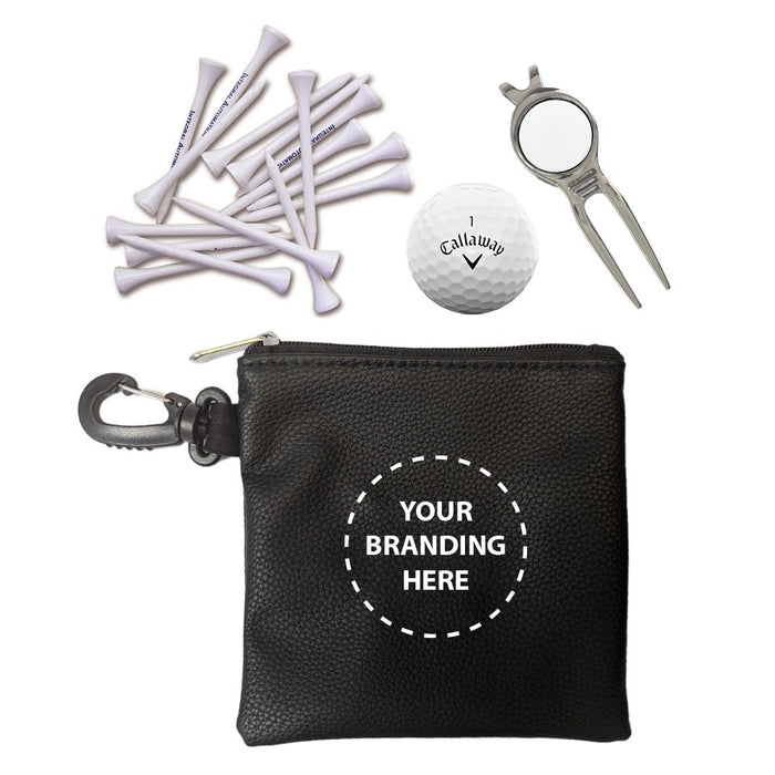 Premium Leather Valuables Pouch Combo - Custom Promotional Product