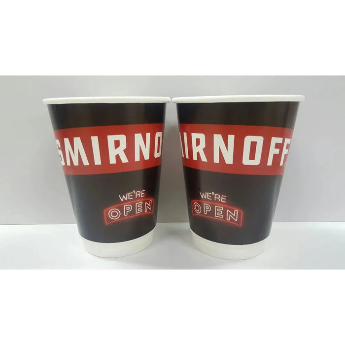 12oz (355ml) Double Wall Custom Coffee Cups With Lids - Custom Promotional Product