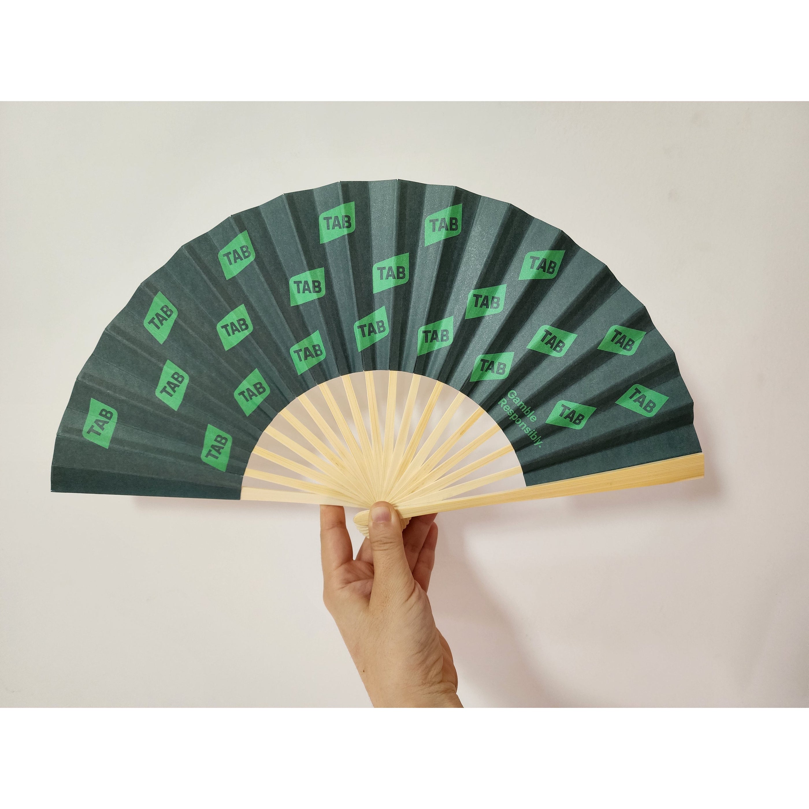 Corporate Event Promo Bamboo Fabric Hand Fans | Customisable ...