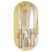 Trekk Oval Bamboo Glass Knife Set - Custom Promotional Product