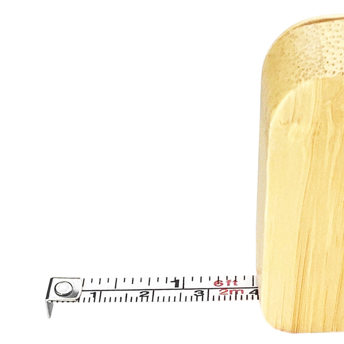 Bamboo Tape Measure Key Ring - Custom Promotional Product