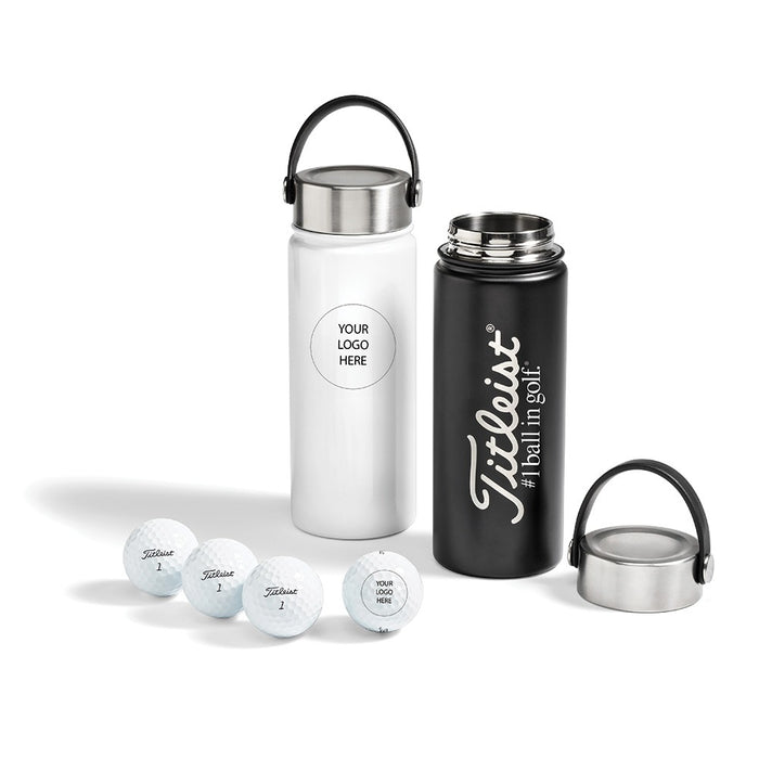 Titleist 4 Ball Metal Water Bottle - Custom Promotional Product