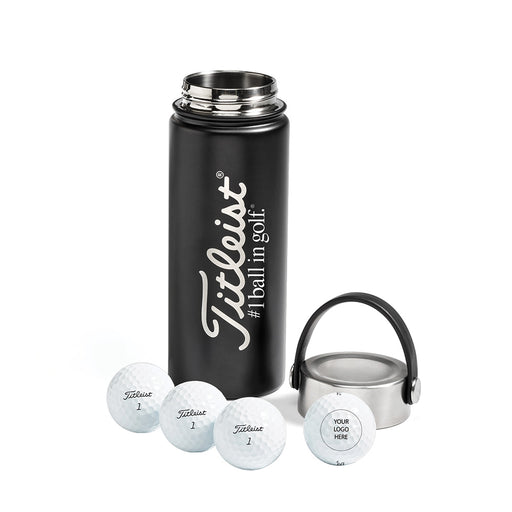 Titleist 4 Ball Metal Water Bottle - Custom Promotional Product