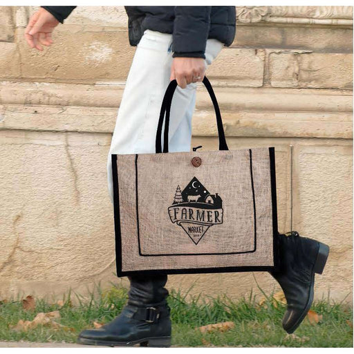 Accent Jute Bag - Custom Promotional Product