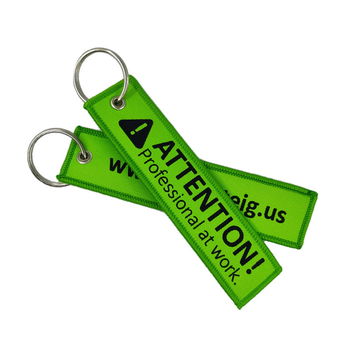 Keyring Label Branded Woven Keyrings | Customisable Promotional Keyring