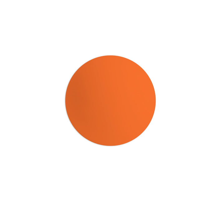 Lacrosse Ball - An orange lacrosse ball with a smooth surface, featuring a logo at its centre.