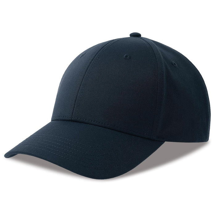 Bolt-S Recycled Polyester - A navy cap made from recycled polyester, featuring a curved brim and an adjustable strap at the back.