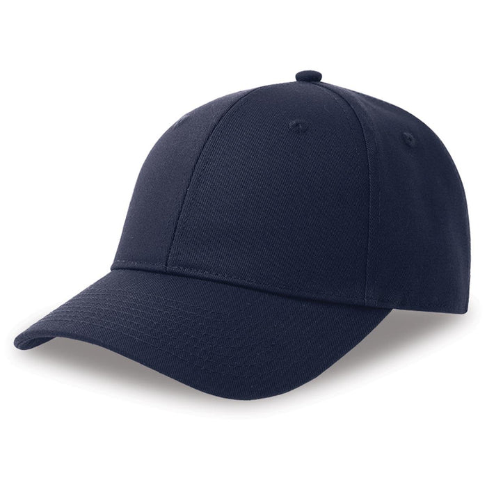 Hit-S Recycled/Organic Cotton - A navy cap made from recycled and organic cotton, featuring a structured design and a logo on the front.