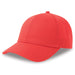 Hit-S Recycled/Organic Cotton - A red cap made from recycled and organic cotton, featuring a structured design and a logo on the front.