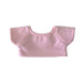 Plush Doll Basic T-Shirt - A pink basic T-shirt for plush dolls, featuring short sleeves and a ribbed neckline.