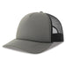 Rapper-S Recycled Polyester - A grey trucker cap with a solid front and mesh back, featuring a logo on the front.