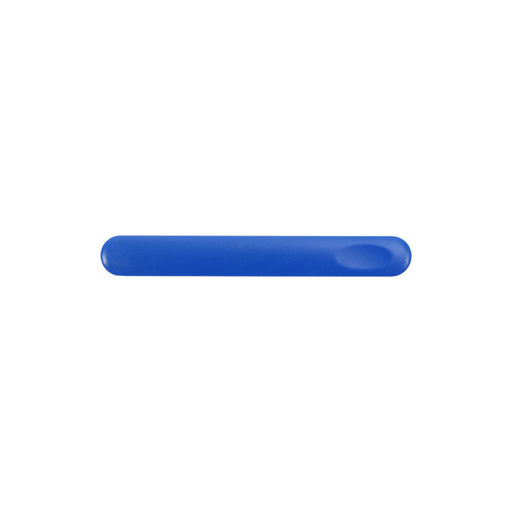 PS Nail File - A blue nail file with a smooth surface and a rounded end, featuring a logo.