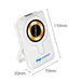 10000mAh Magnetic Wireless  Power Bank with Phone Stand - A white 10000mAh magnetic wireless power bank with a gold circular design and a built-in phone stand.