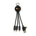 Round Shaped Light Up Multi Charging Cable - Custom Promotional Product