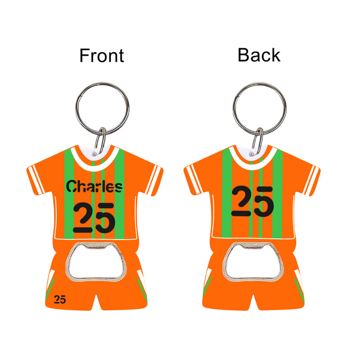 Sport Jersey Bottle Opener Keyring - Custom Promotional Product
