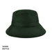Polyviscose School Bckt - A green bucket hat featuring a wide brim and an eyelet for ventilation, with a branding logo present.