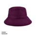 Polyviscose School Bckt - A maroon bucket hat with a wide brim and an interior sweatband, featuring a logo.