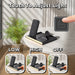 Haines 15W 3n1 Magnetic Wireless Charger & USB Adaptor - A black wireless charger and USB adaptor on a table with adjustable light settings. Features a logo.