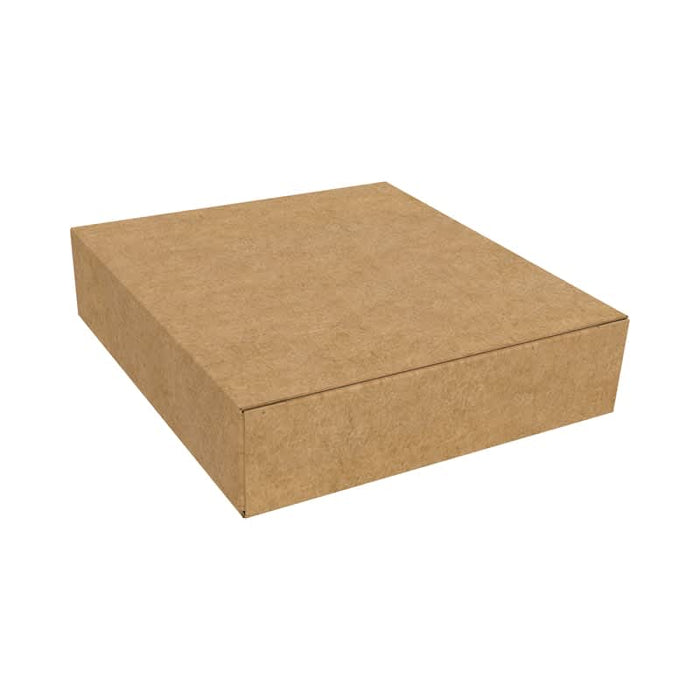 Coburg Pro Eco Cable Kit with 15W Wireless Charger - A brown cardboard box with a flat design and a sliding lid, currently closed.