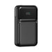 Brunswick PD 22.5W Retractable Cable Power Bank - 10000 mAh (Stock) - A black retractable cable power bank with a textured design and a digital battery percentage display.