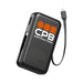 Brunswick PD 22.5W Retractable Cable Power Bank - 10000 mAh (Stock) - A black retractable cable power bank with a capacity of 10000 mAh and a logo on the surface.
