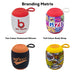 Morgan Bluetooth Speaker - A collection of four Bluetooth speakers in various designs and colours, featuring silicone and fabric wraps. Each has a logo.