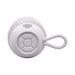 Morgan Bluetooth Speaker - A compact white Bluetooth speaker with a textured surface and control buttons on the front, featuring a loop for easy carrying.