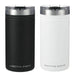 Arctic Zone Titan Thermal HP Slim Cooler 350ml - A drink bottle set featuring a black and a white Arctic Zone Titan Thermal HP Slim Cooler with a silver lid.