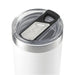 Arctic Zone Titan Thermal HP Slim Cooler 350ml - A drink bottle in white with a clear lid and a stainless steel rim, featuring a branding logo on the lid.
