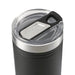 Arctic Zone Titan Thermal HP Slim Cooler 350ml - A drink bottle featuring a transparent lid and black body, with a silver band and a logo on the surface.