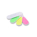 Foldable Nail File Block - A foldable nail file block featuring green, yellow, and pink surfaces with a white casing. It includes a logo.