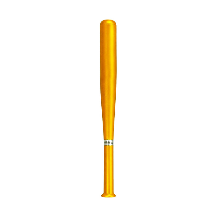 Plastic Baseball Bat Shape Pen - A yellow plastic pen shaped like a baseball bat, featuring a silver accent near the end.