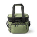 Super Duty 20 - Expanding Cooler - An olive green cooler bag with black straps and zippers, featuring a front pocket and a sturdy handle.