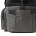 Super Duty 20 - Expanding Cooler - A grey expanding cooler with multiple pockets and zippers, featuring a sleek design and a black trim.