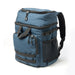 Super Duty 30 - Backpack Cooler - A blue backpack cooler with zippers, straps, and a mesh pocket on the side. It features a sturdy design.