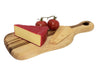 Lawson Serving Board Small - A small wooden serving board with a wedge of cheese, two tomatoes, and crackers. The board features a natural wood grain.
