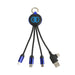 Round Shaped Light Up Multi Charging Cable - Custom Promotional Product