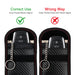 Carbon Fibre Faraday Key Pouch - A carbon fibre Faraday key pouch in black with red stitching, featuring inner and outer pockets for signal blocking.