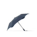 BLUNT Metro Umbrella - A navy umbrella with a unique design and a black handle, featuring a logo on its side.