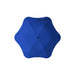 BLUNT Metro Umbrella - A blue BLUNT Metro Umbrella with a unique six-pointed design, featuring a central button.