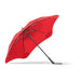 BLUNT Classic Umbrella - A red umbrella with a black frame, featuring a logo on the handle.