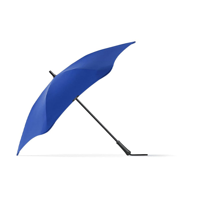 BLUNT Classic Umbrella - A blue umbrella with a sleek design and a black handle, featuring a logo on the handle.